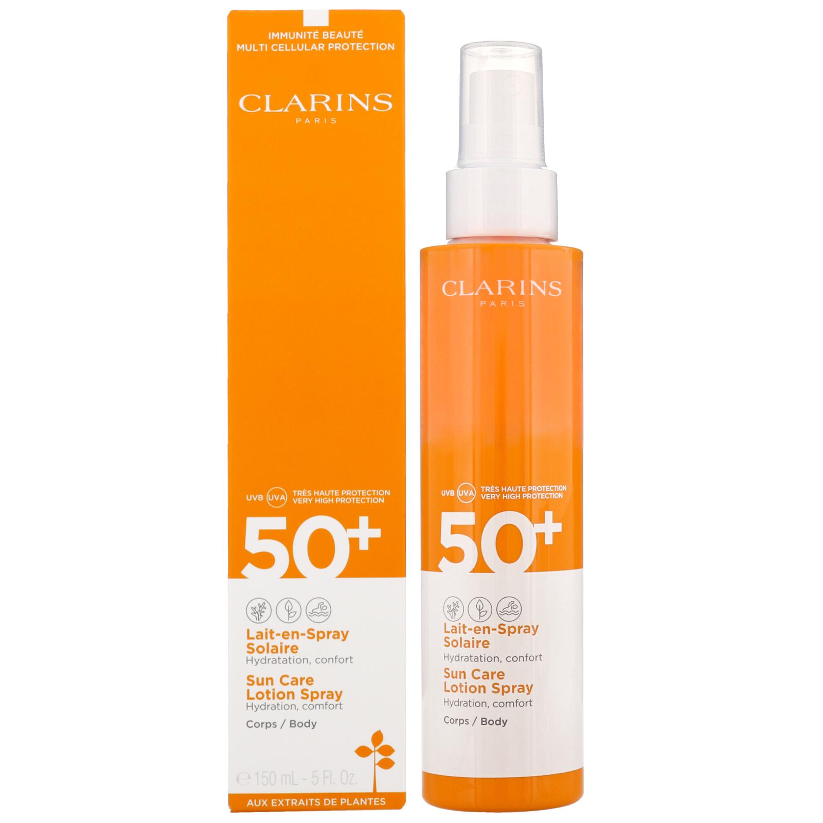 Clarins Sun Care Lotion Spray Body UVB UVA 50+